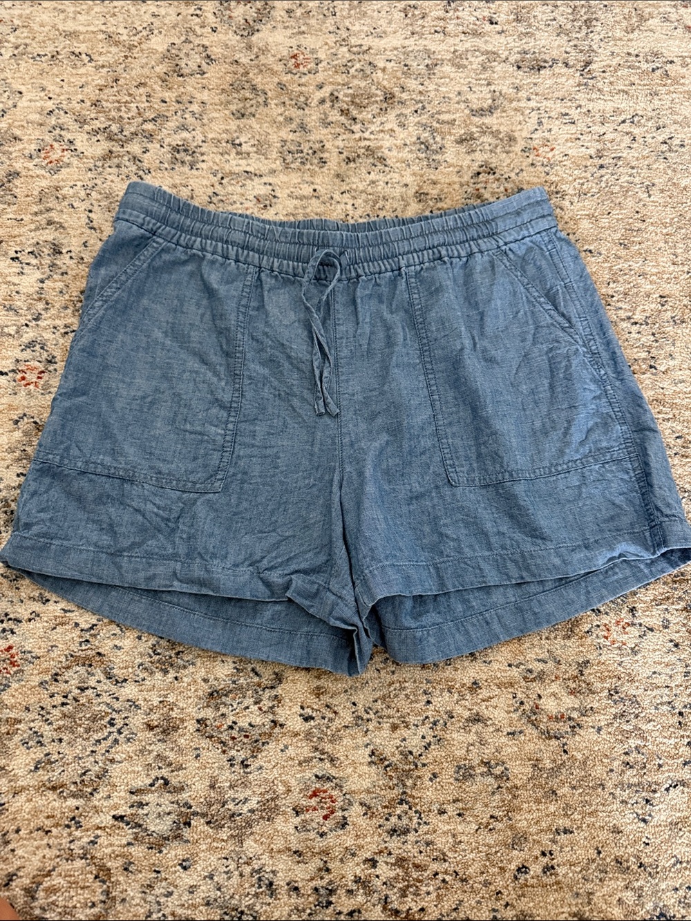 J.Crew Factory Drawstring Chambray Shorts- Size Small